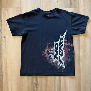 Vintage Y2K No Fear Black Logo Shirt Edgy Extreme Sports Skater Biker Moto Sz M